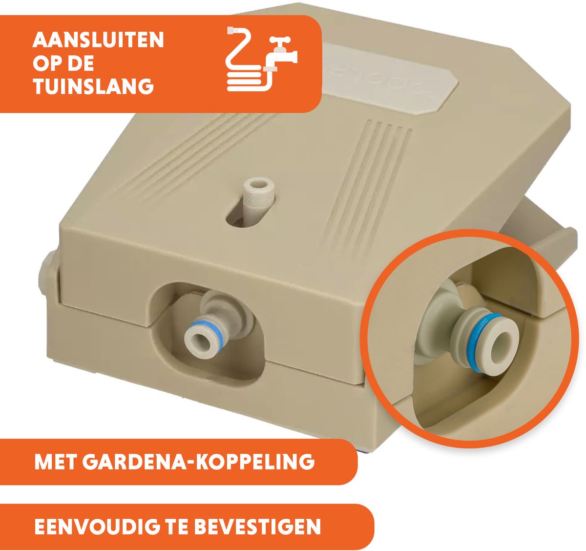 CoolPets Waterfontein Hond Tuinslang - Drinkfontein hond – Waterspeelgoed Hond - Verkoeling voor Honden - Splash Water Fountain - Beige thumbnail 8