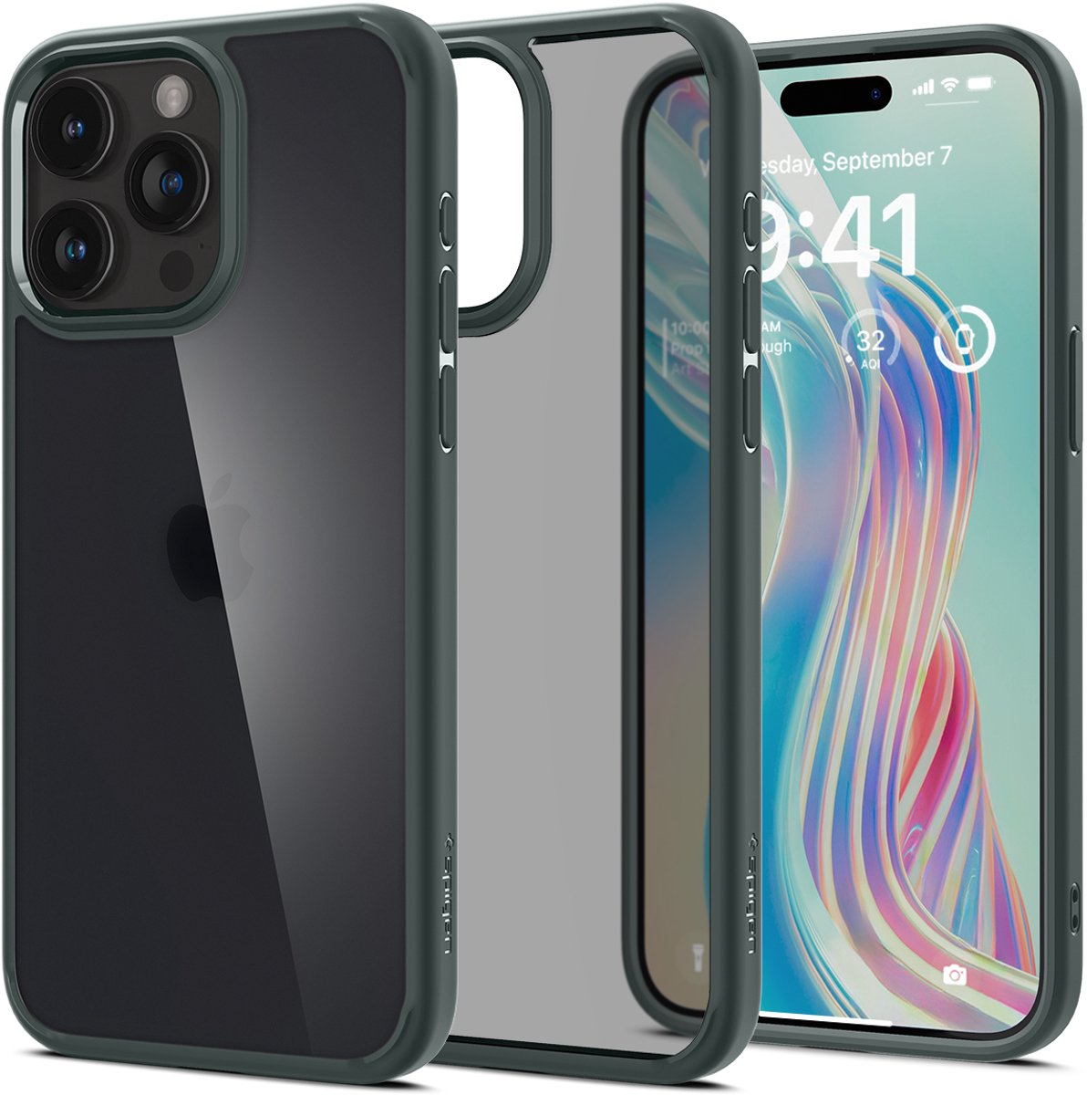 Spigen Ultra Hybrid hoesje voor iPhone 15 Pro Max - Groen