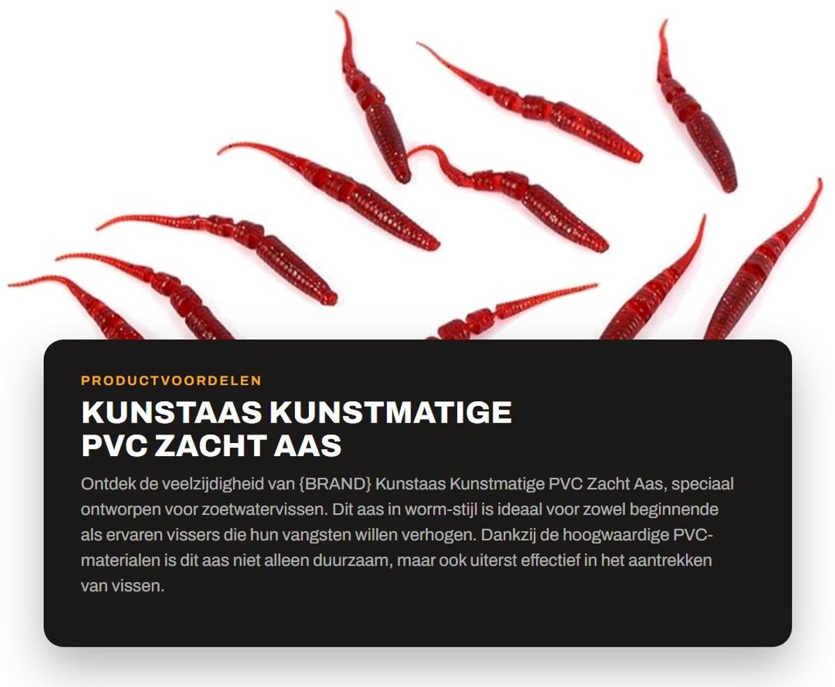 Dailygoods- Kunstaas Kunstmatig PVC - Zacht Aas - Shad Lokaas - Wormstijl - Visgerei Set - Realistische Vorm met Bionische Ogen - Vislokaas