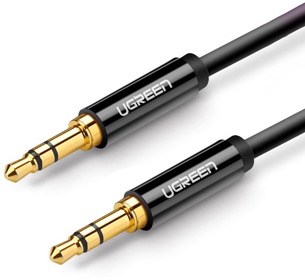 UGreen 3.5mm Audio Jack kabel 1 meter - zwart - 2x Male aansluitingen