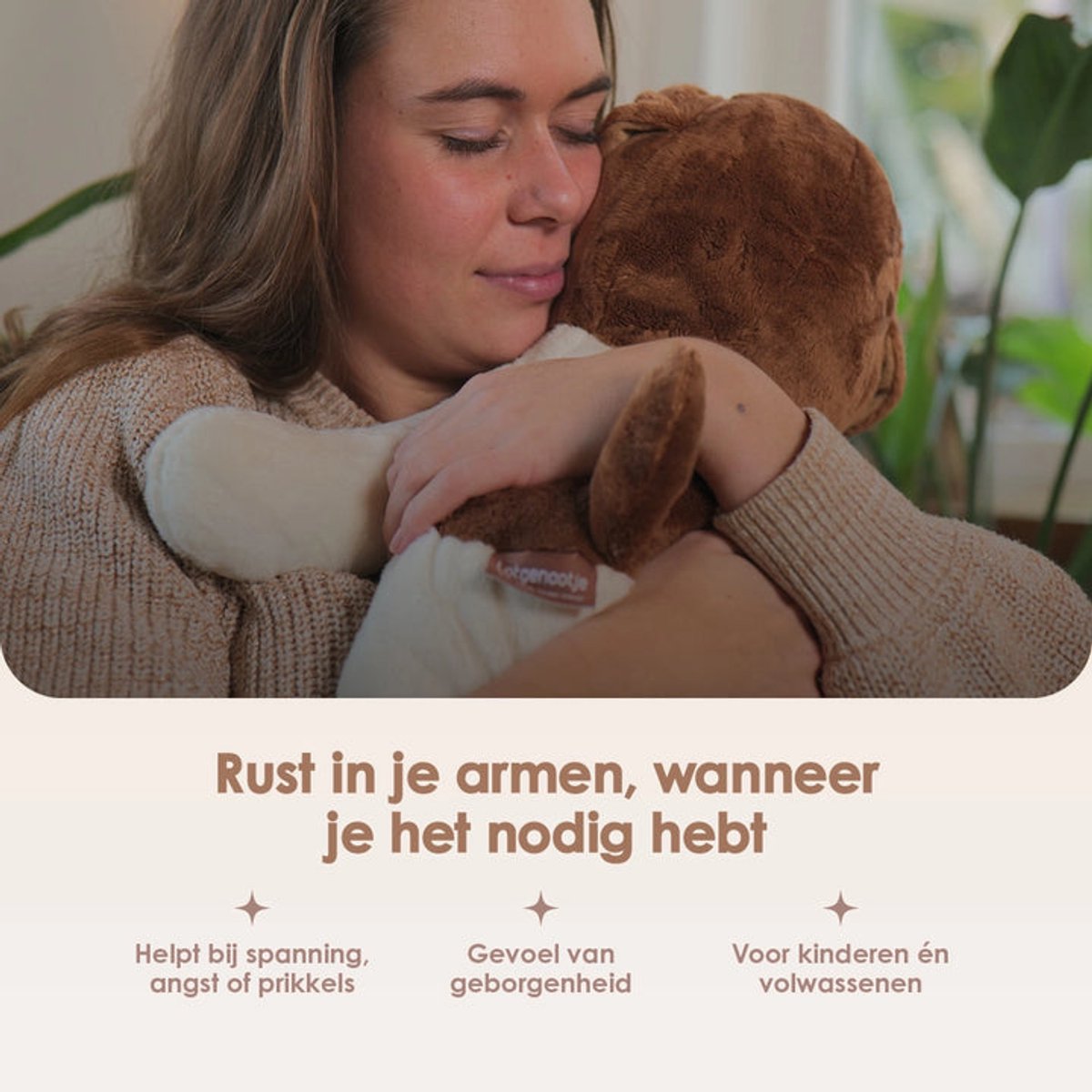 Lotgenootje Verzwaringsknuffel Hond - 45cm/2kg - Verzwaarde Knuffel - Weighted Stuffed Animal - Sensorisch Speelgoed - Zware Knuffel Anxiety - Plushie — afbeelding 5