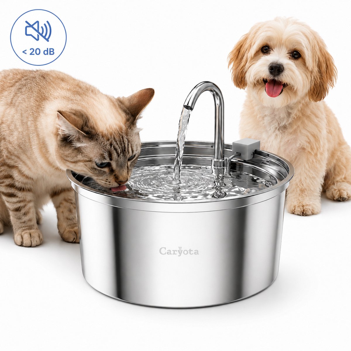 Caryota Katten Drinkfontein 3,2L RVS