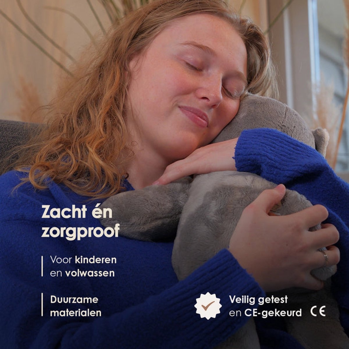 Lotgenootje Verzwaringsknuffel Kat - 45cm/2kg - Verzwaarde Knuffel - Weighted Stuffed Animal - Sensorisch Speelgoed - Zware Knuffel Anxiety - Plushie — afbeelding 7