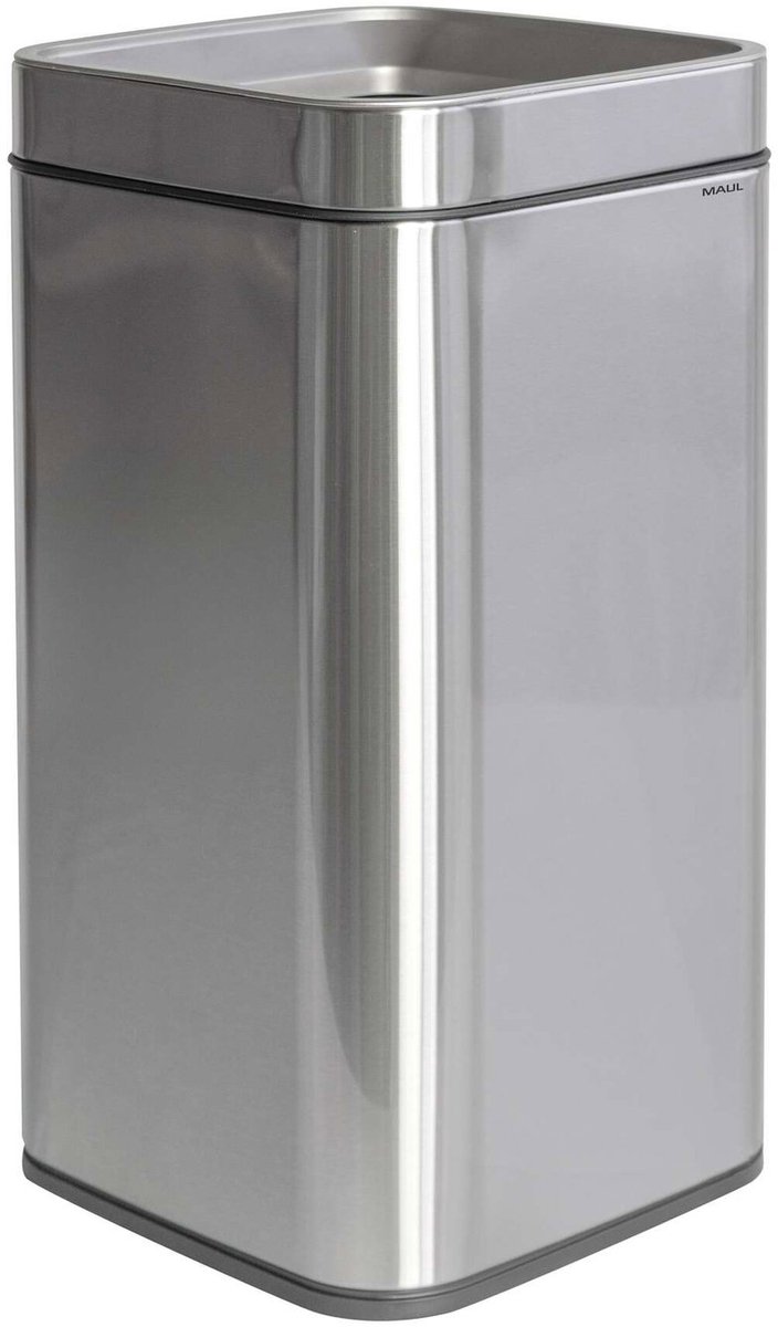MAUL Afvalcontainer MAULprime 25 l edelstaal 25.3 x 25.3 x 50.4 cm zilver