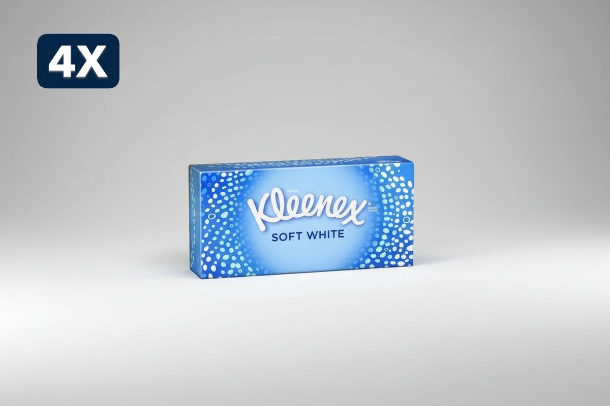 4 x Kleenex - Tissues - Soft White - 70 Tissues