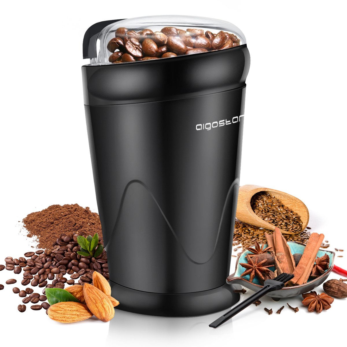 Bol.com Aigostar Breath 30CFR - Koffiemolen - koffiemaler - Coffee Grinder - koffiemolen electrisch - Elektrische Koffiebonen Ma... aanbieding