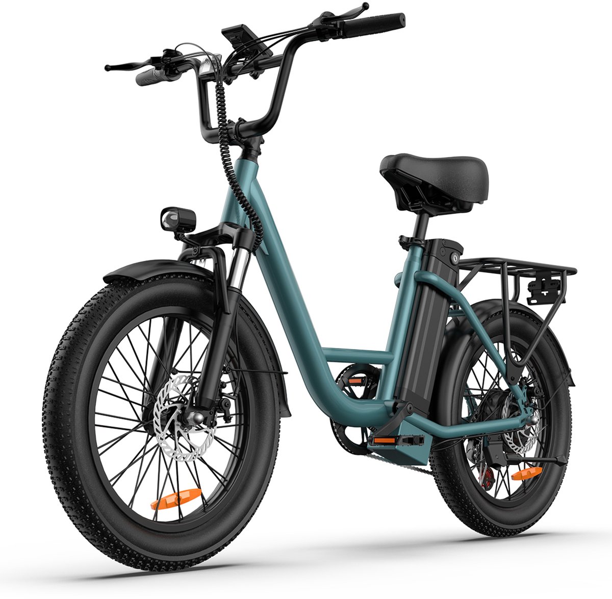 Qekud E20 Elektrische Fiets – 20" Vetbanden – 48V 13Ah Accu – 100km Bereik – Shimano 7 Versnellingen – Groen