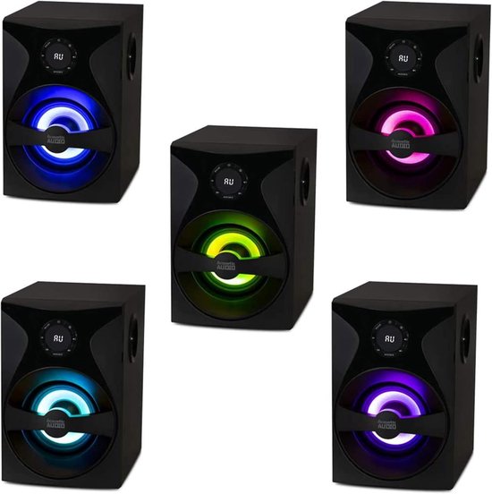 Surround Sound Systeem - Home Cinema Set - Film Avond Thuis - Bluetooth 5.1 Connectie - 6 Delig - Zwart — afbeelding 3