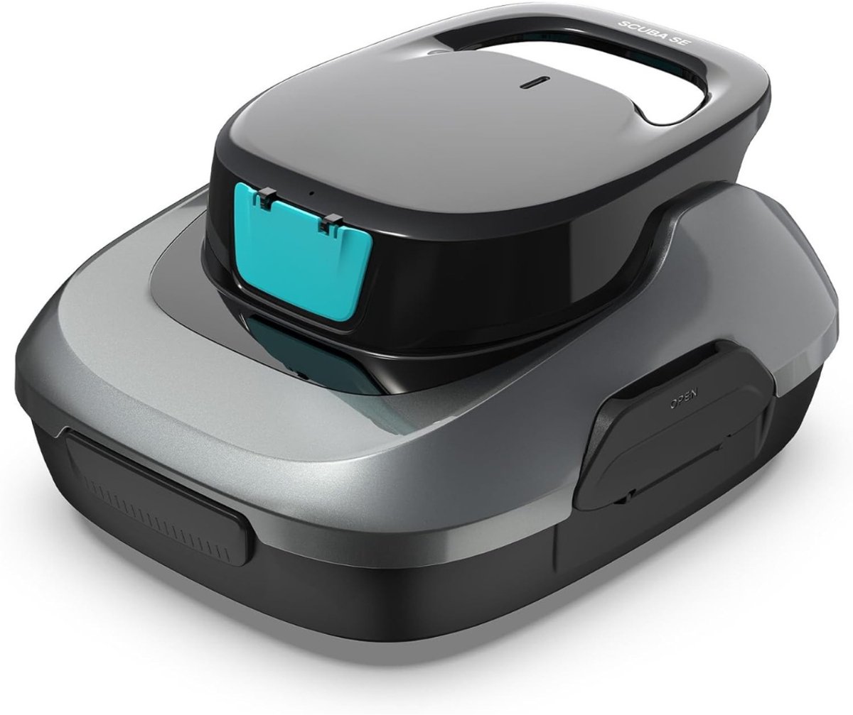 QUOVO® Zwembadrobot - Zwembadstofzuiger Elektrisch - Zwembad Robot Stofzuiger - Donkergrijs - 35cm x 28cm x 17cm