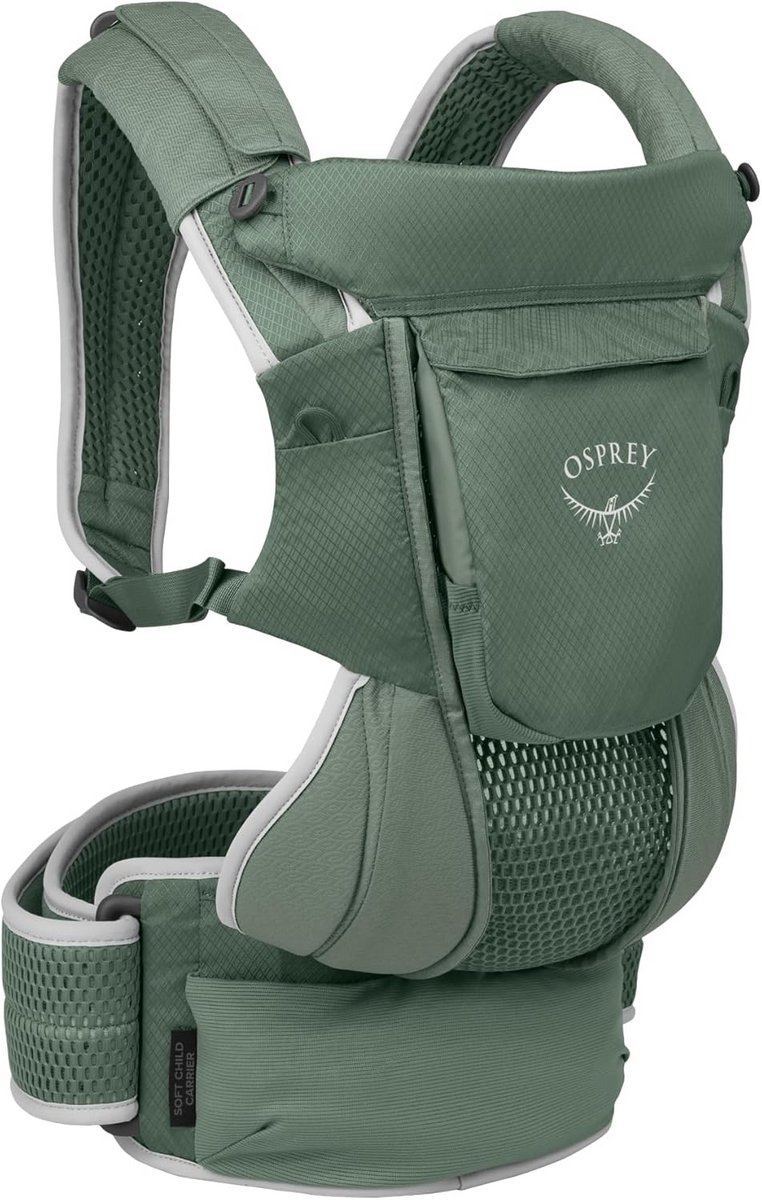 Kinderdrager - Draagzak Baby - Actief Buitenleven - 3 Groei Posities - 65 cm Hoog - Groen