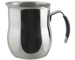 Melkpan - Kleine steelpan - Melk opwarmen - Antislip siliconen handgreep - 200 ml - Zilver