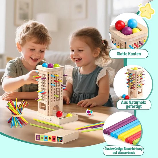 Montessori-speelgoed geschikt voor kinderen vanaf 3 jaar; spelletjes geschikt voor kinderen van 3, 4 en 5 jaar; een drie-in-één bordspel; en educatieve spelletjes geschikt voor kinderen vanaf 4 jaar. van SKIEHAN — afbeelding 4