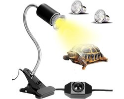 Warmtelamp Reptielen - Terrarium Lamp - Gezonde Groei - Simuleert Zonlicht - 25W en 50W - Zwart