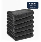 Serviettes de séchage Liviahome FastDry - 4 pièces - Anthracite - 40x60 cm - Super absorbantes et sans calcaire - 1200 GSM - Perfect pour la salle de bain et la voiture