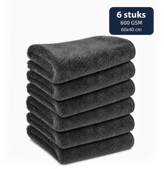 Serviettes de séchage Liviahome FastDry - 4 pièces - Anthracite - 40x60 cm - Super absorbantes et sans calcaire - 1200 GSM - Perfect pour la salle de bain et la voiture