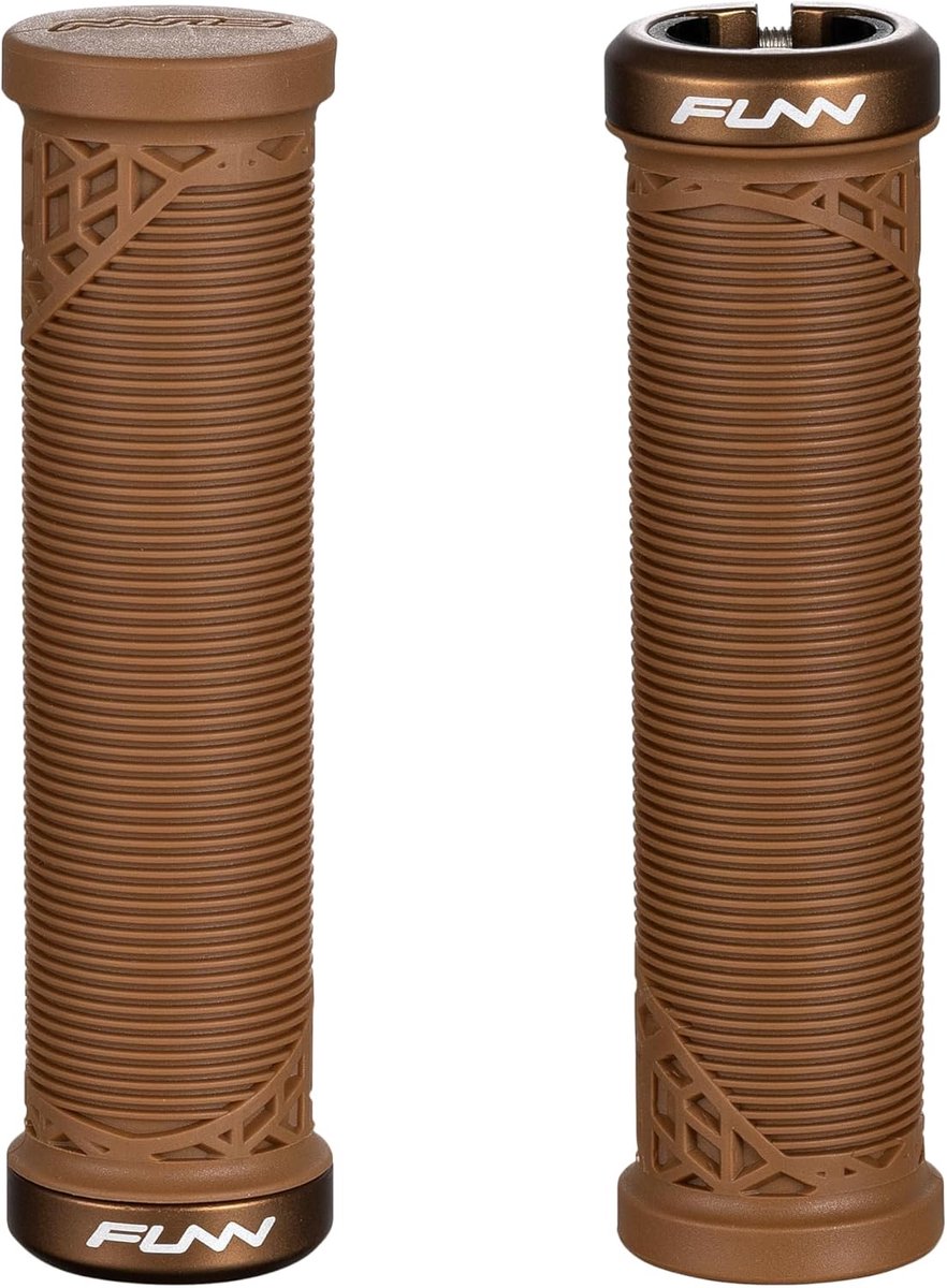 Fiets Handvatten - Stuur Handgrepen - Mountainbiken - Lock-on Bevestiging - 19 mm Binnendiameter - Bruin