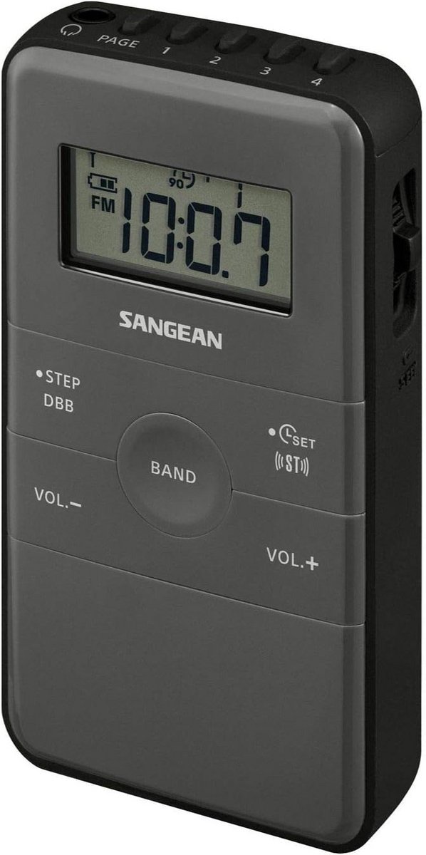 Draagbare Radio - Zakradio Ontvanger - Muziek Luisteren - Automatisch Zenderzoeken - 9 x 47 x 16 cm - Wit/Blauw