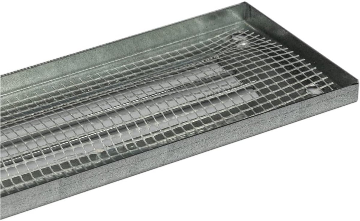 Ventilatierooster - Afsluitrooster - Luchtcirculatie - Insectenbescherming - 400x50mm - Verzinkt