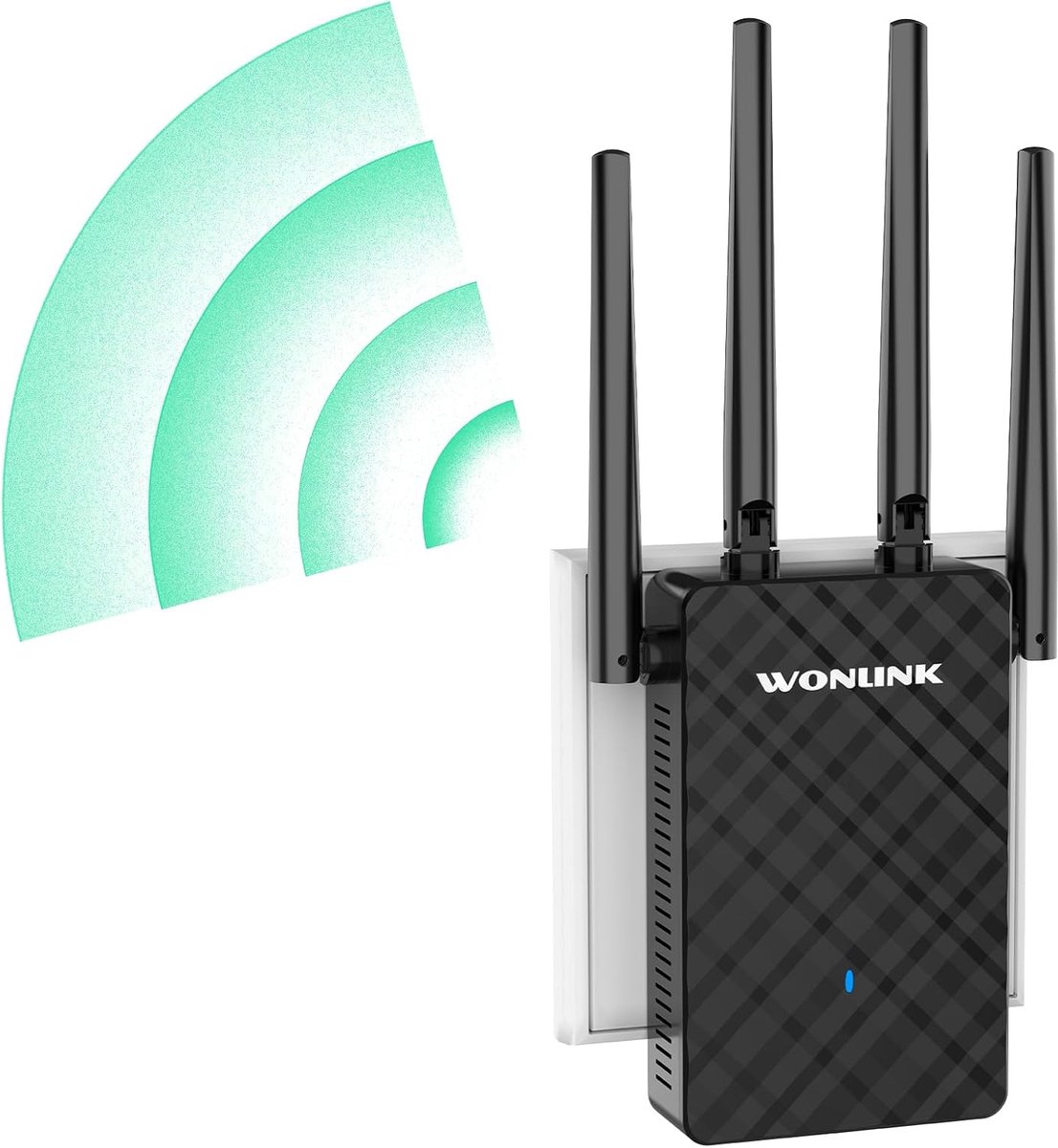 Wifi Versterker - Netwerk Extender - Betere Dekking - AC1200 Snelheid - 4.5 x 12.5 x 15 cm - Wit