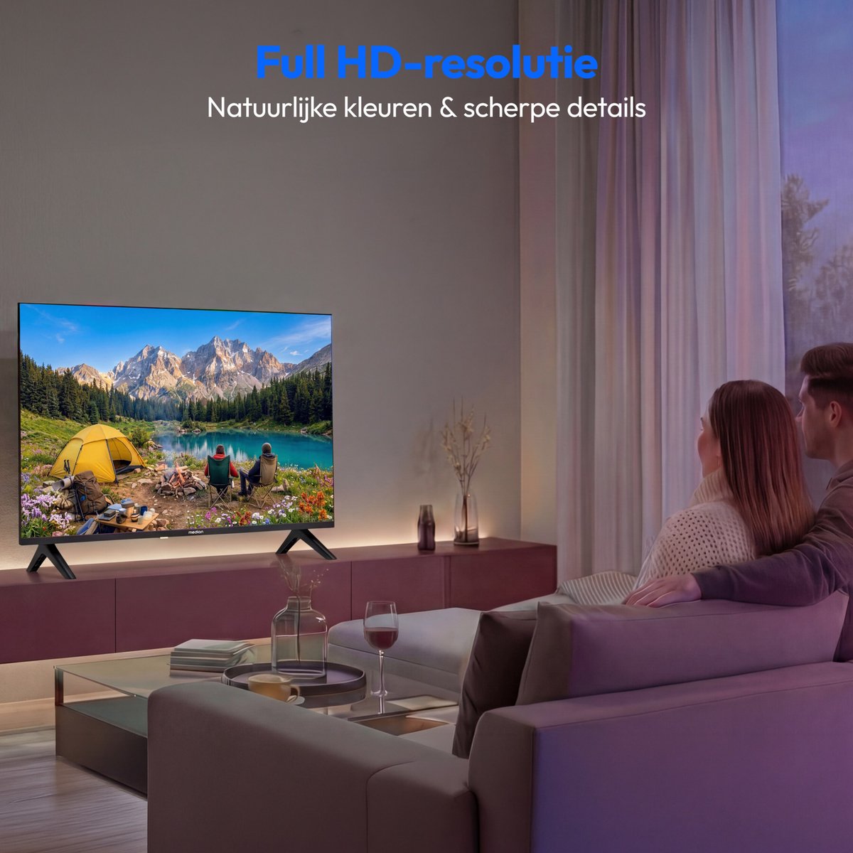 MEDION 108 cm (43 inch) Full HD-televisie (Smart-TV, VIDAA Store, Prime Video, Disney+, DAZN, Paramount+, HbbTV, PVR, HD Triple Tuner, MD 843102) thumbnail 4