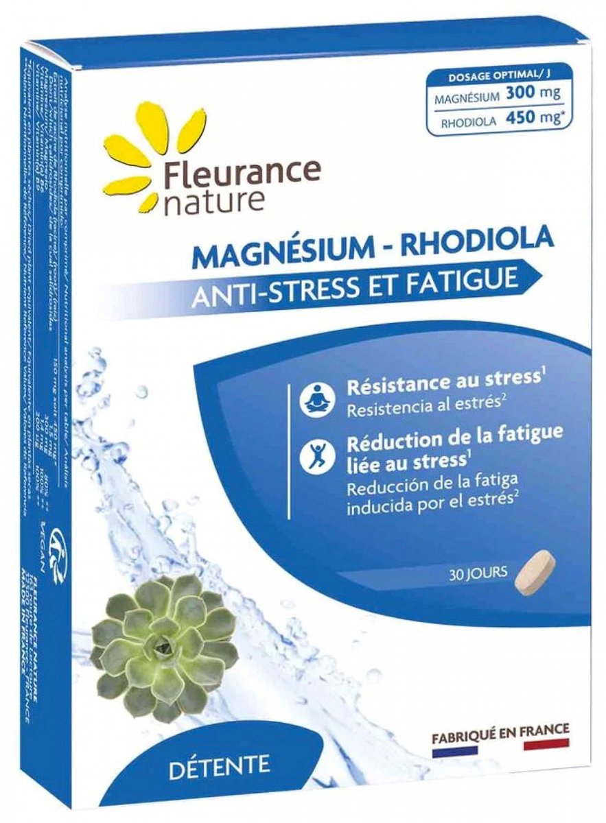 Fleurance Nature Magnesium - Rhodiola 30 Tabletten