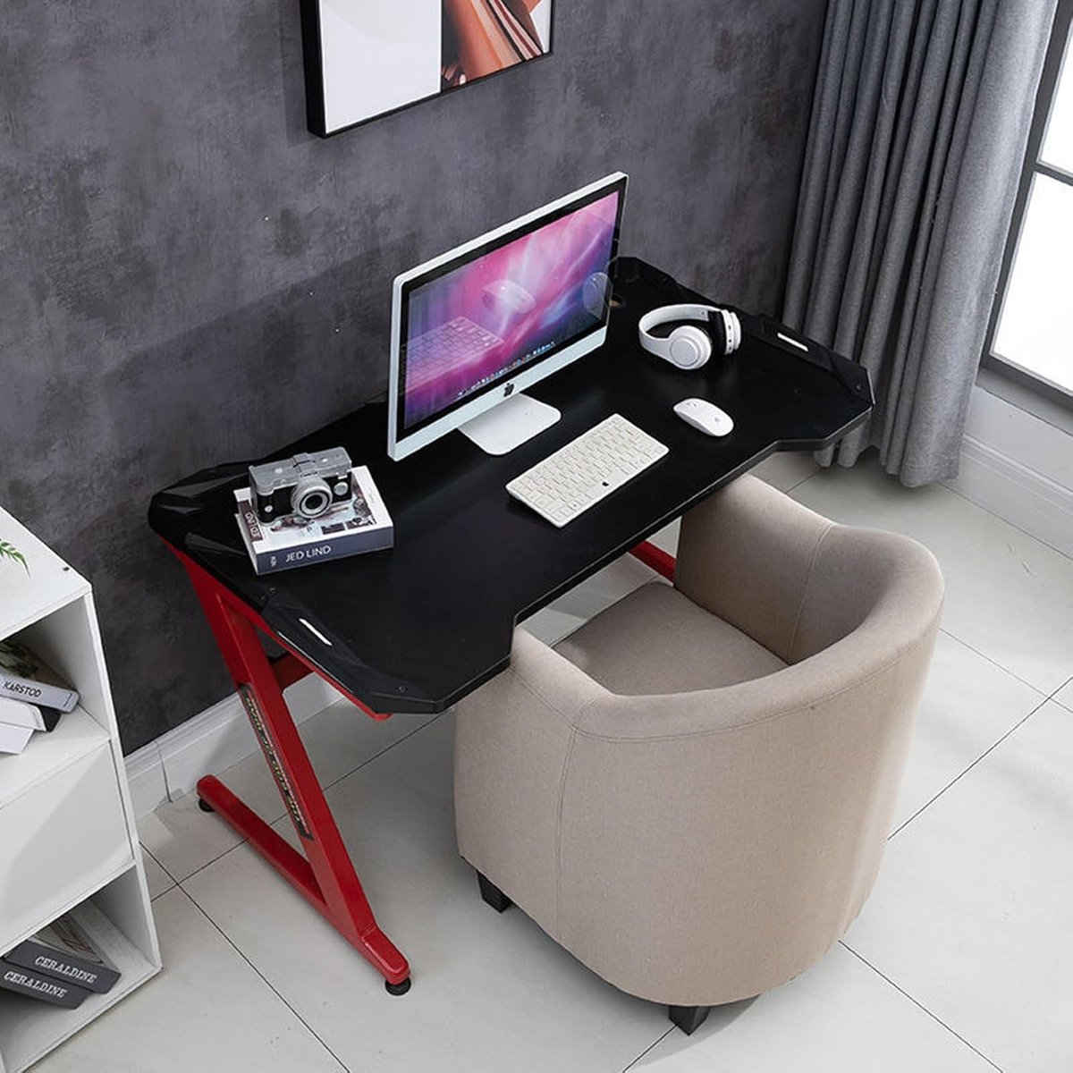 Luna Elegance Luxe Fauteuil Beige Extra Comfort Design Stoel voor Kleine Ruimtes – Ergonomische Eenpersoonsbank met Pocketvering en Massief Houten Poten