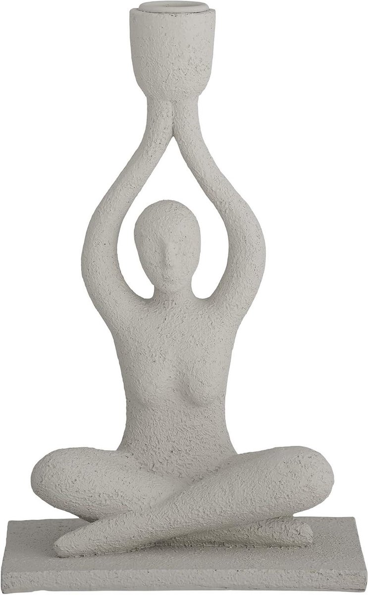 Kandelaar Lucie - Kaarsenstandaard Decoratie - Sfeervol Huis - Dansk Design - 24 cm Hoog - Wit