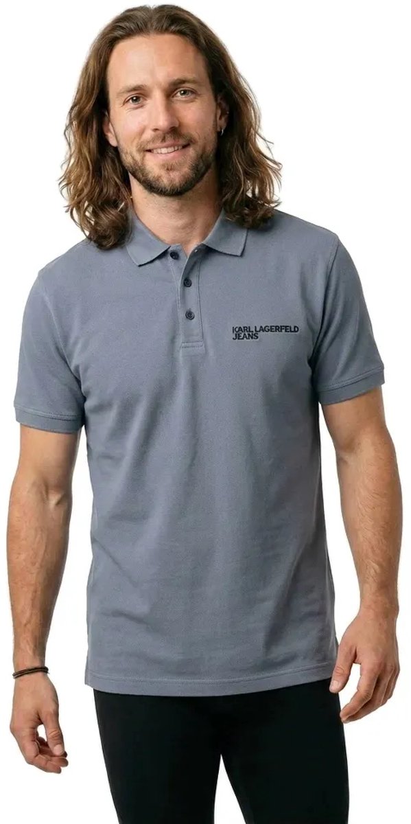 Karl Lagerfeld Jeans A2m17094 Regular Fit Korte Mouw Poloshirt Grijs L Man