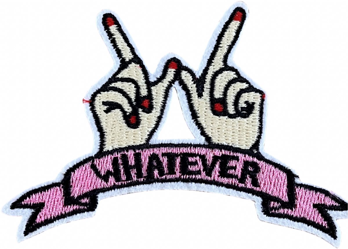 Whatever meiden - handen - Carnaval strijkapplicatie strijk embleem - patch - patches - stof & strijk applicatie