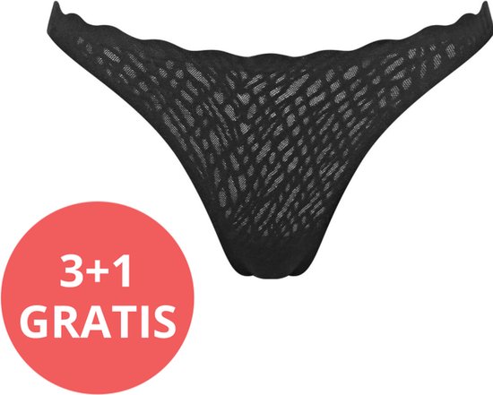 sloggi ZERO Feel Bliss String Slip Femme - Zwart - Taille S