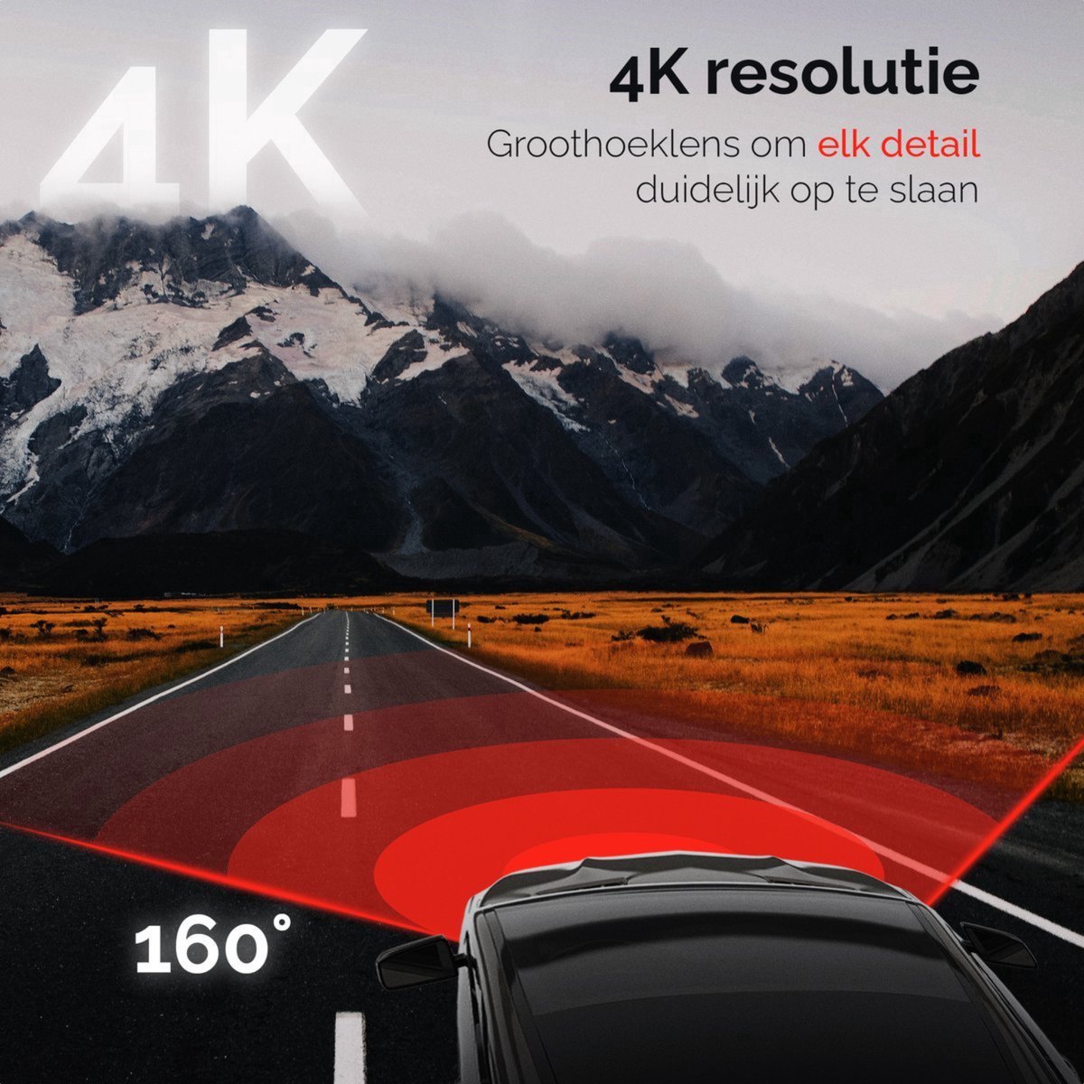 RedTiger F8 Lite Dashcam voor auto - 4K - Voor Camera - WiFi en GPS - 3,18 Inch met App - Dashcams - 2025 model - Sony Sensor - Nachtzicht - Parkeerbewaking - G Sensor - Loop opname - thumbnail 4