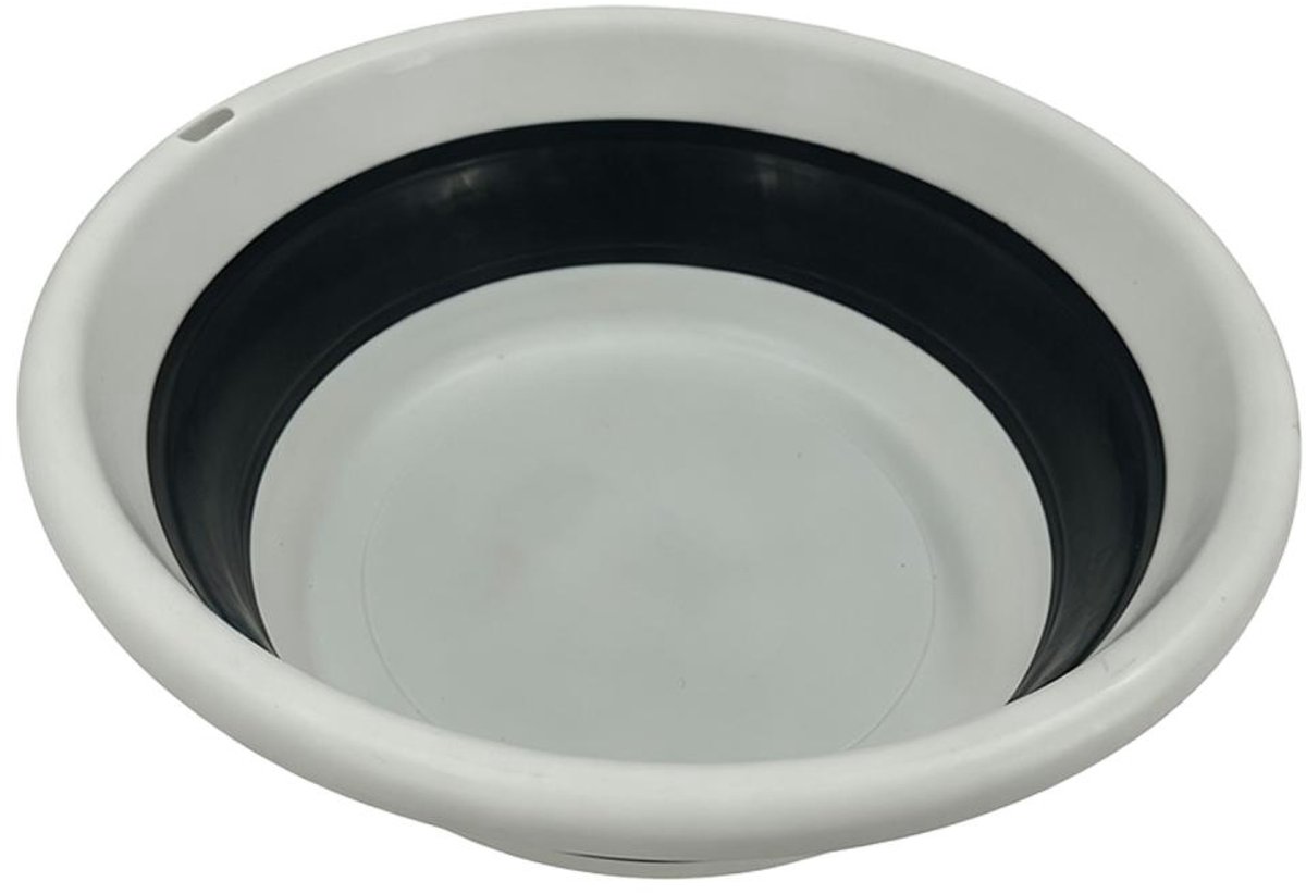 ViaMondo Mand Rond Opvouwbaar Grijs/Wit 4.5L