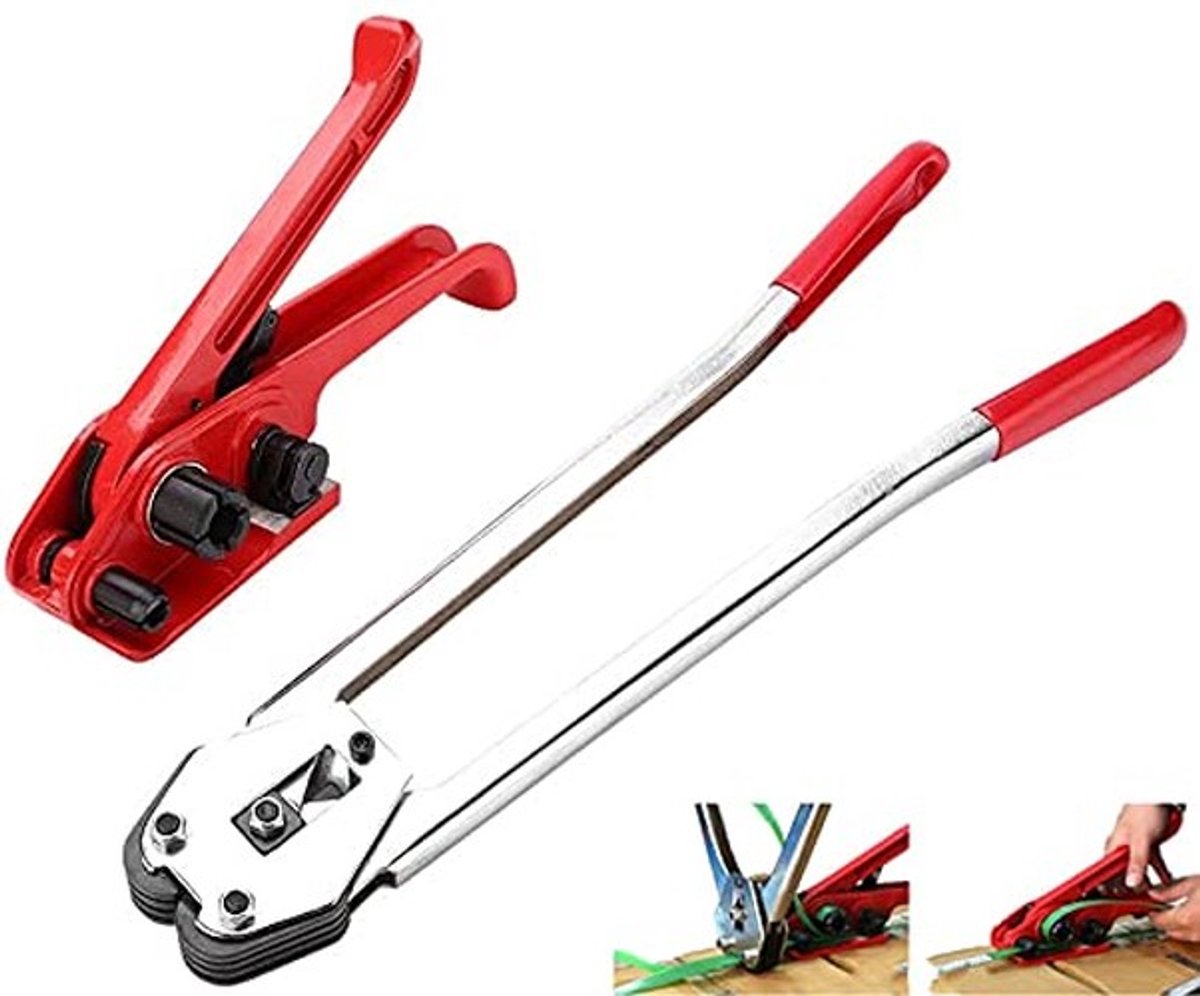 NTH products - Handmatige omsnoeringsset - Spannen en afdichten - 12-19 mm - PET/PP-kunststof banden - Gebruiksvriendelijk - Geschikt voor zakelijke toe...