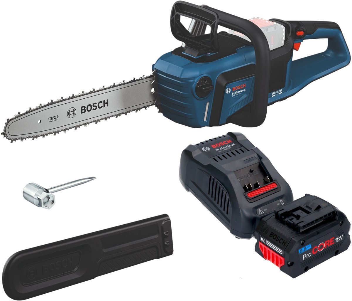 Bosch GKE18V-40 professionele accu-kettingzaag 18 V 40 cm borstelloos + 1x ProCORE accu 8.0 Ah + lader