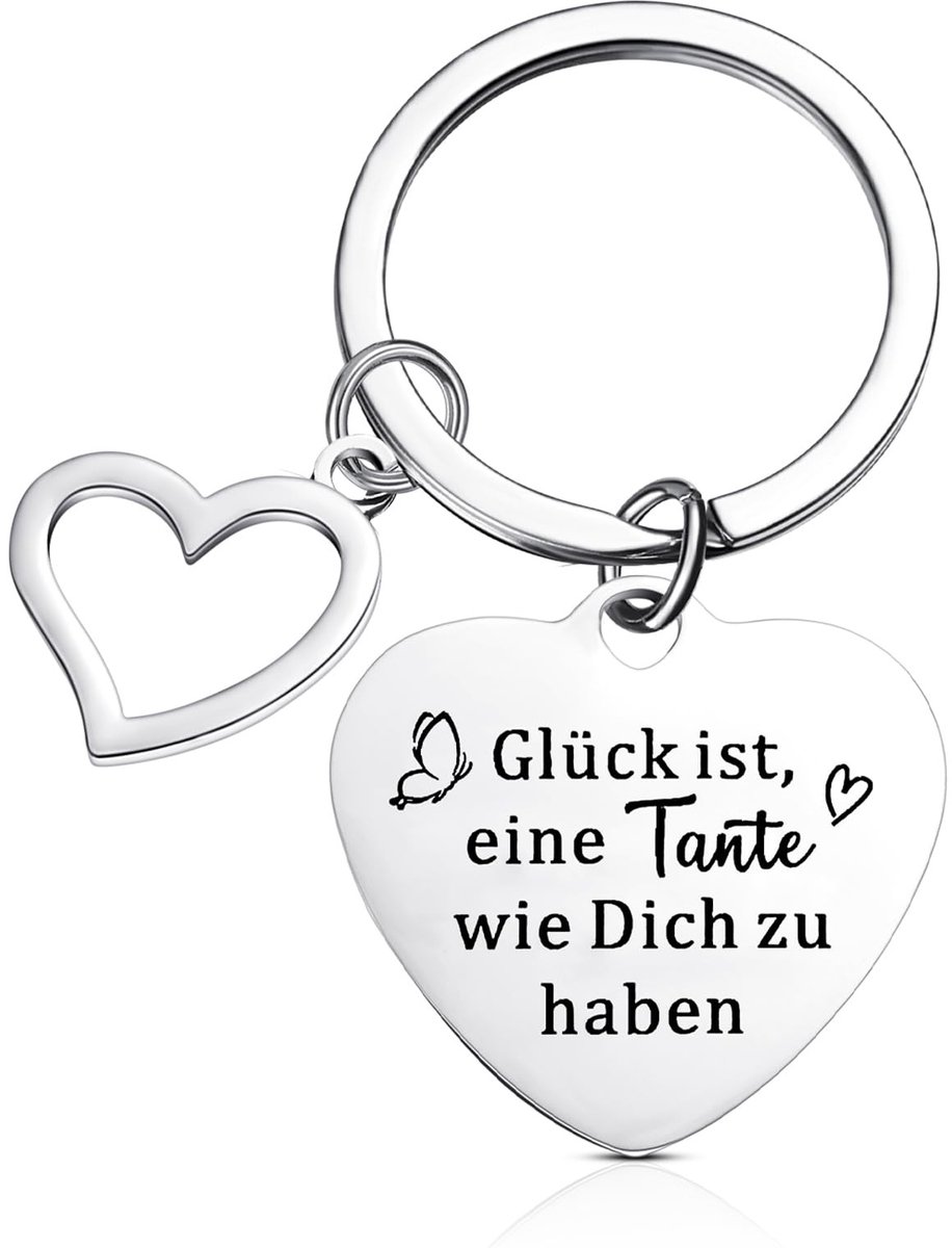 MTTproducts- Sleutelhanger Hart - Geschenkpakket - Bedankcadeau - Tante - Verjaardag - Kerstmis - Uniek en betekenisvol cadeau