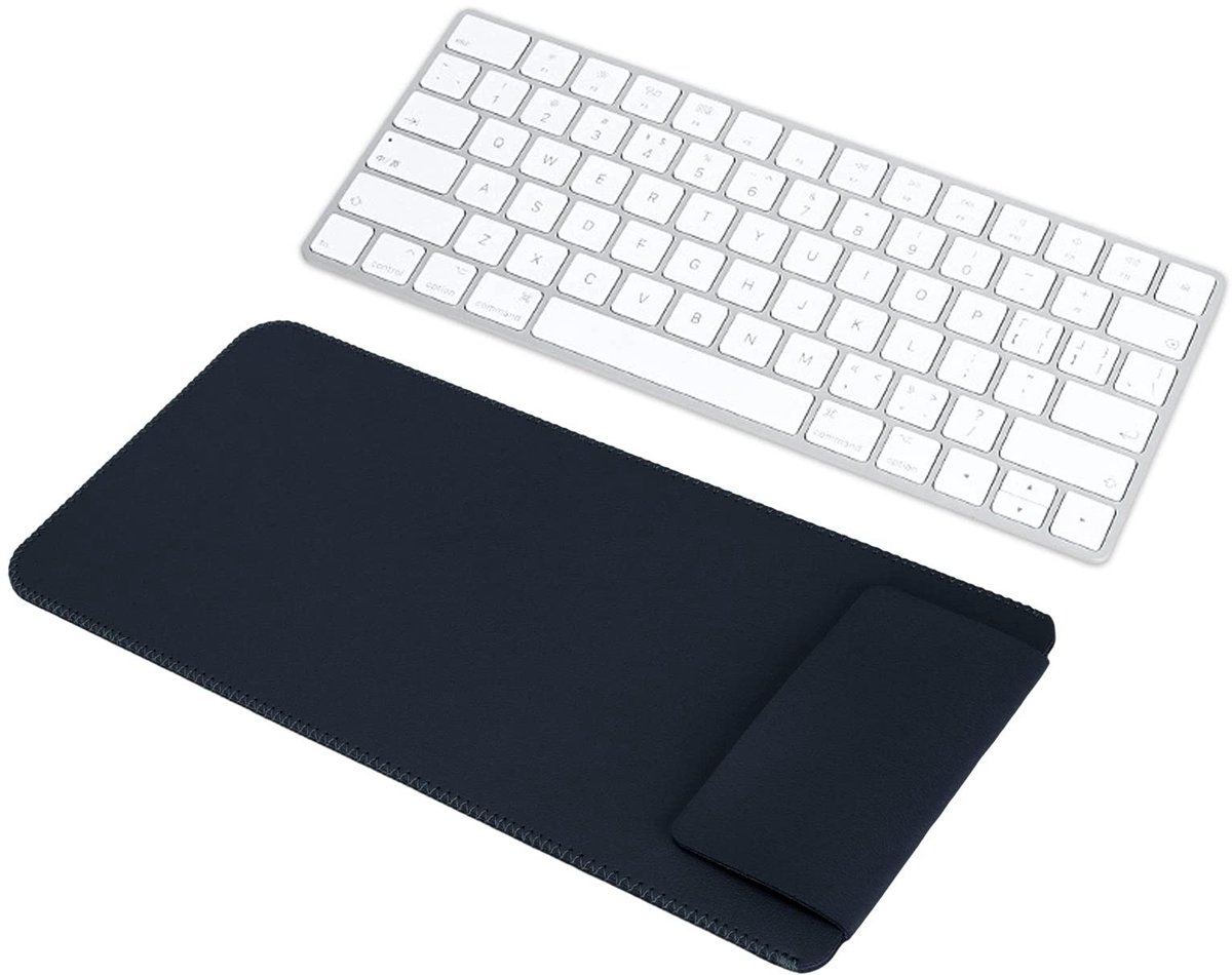 MTTproducts - Toetsenbordhoes - PU-lederen Reistas - Draadloos Toetsenbord - Marineblauw - Schokbestendig - Geschikt voor Magic Keyboard 2