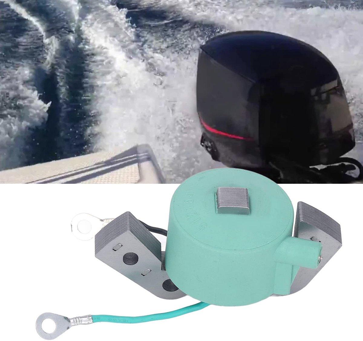 Dailygoods- Bobines Vervanging voor Johnson Evinrude - Buitenboordmotor Bobines - 1.5hp/2hp/3hp/4hp/5hp - Eenvoudig te Installeren - OE-nummer 582995/580416/584477 - Inclusief 1 x Bobine - Ontstekingsspoel