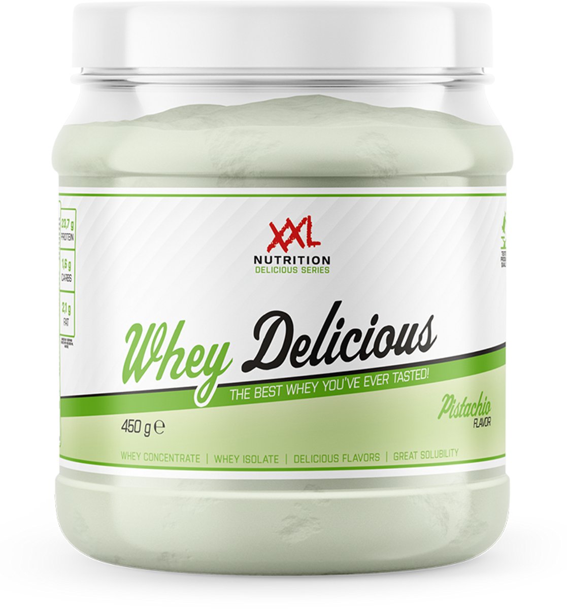 Bol.com XXL Nutrition - Whey Delicious - 80% Eiwit - Pistache - Wei Eiwitpoeder met BCAA & Glutamine, Proteine Poeder, Eiwit sha... aanbieding