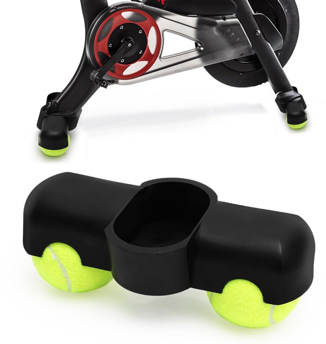 Dailygoods- Voetadapter - Fietstrainer Accessoires - Rocker Plate Voeten - Tennisballen - Duurzaam Materiaal - 4 x 3D-geprinte Voeten
