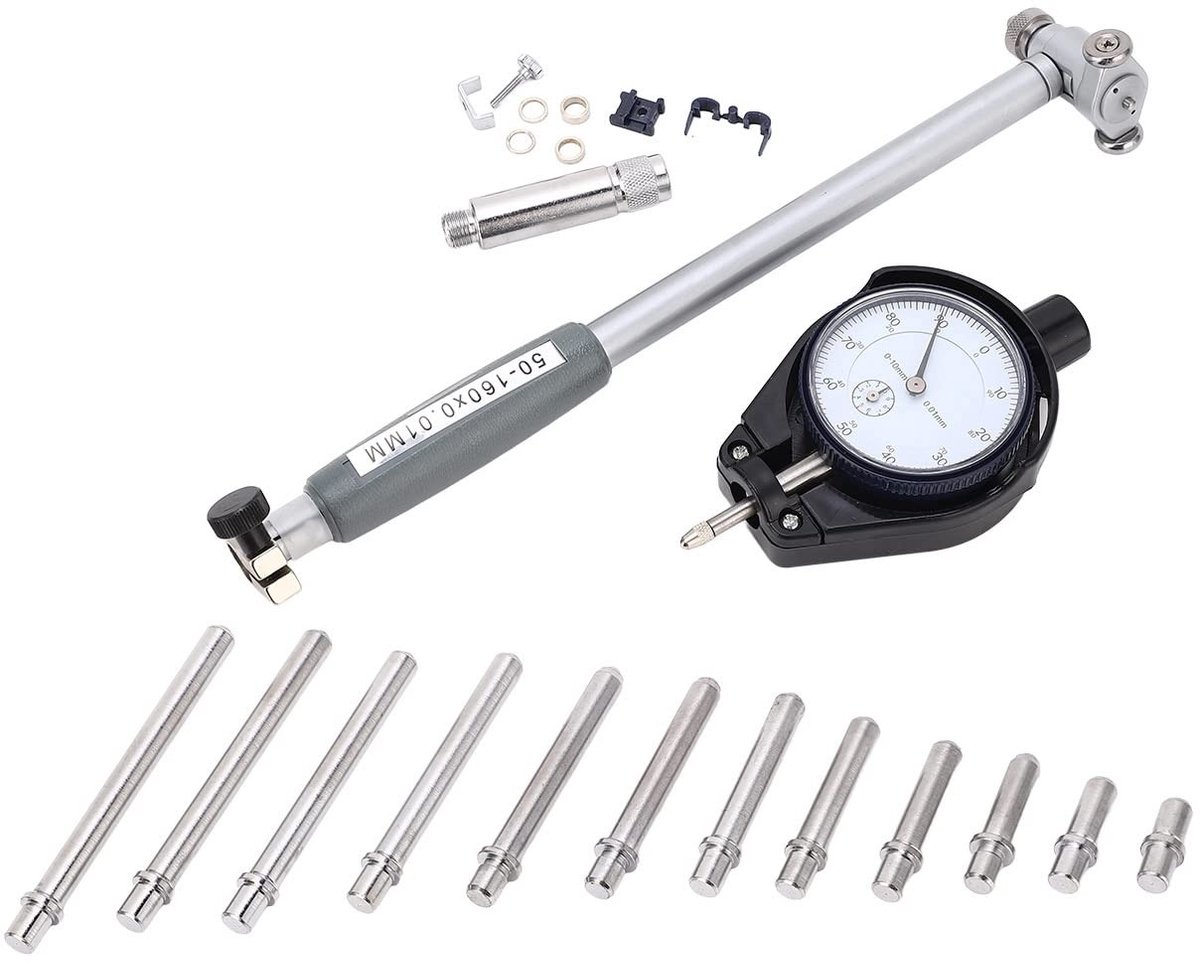 Dailygoods- Bescherming - Meetbereik 50-160 mm - Interchangeable Probe - Zelfcentrerend - Aluminium Legering - Duurzaam - Meetinstrument