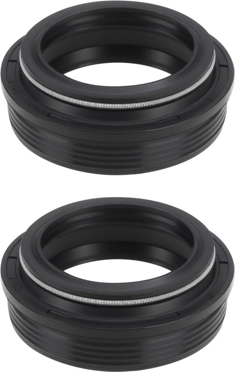 Dailygoods- Afdichtring Dubbellips Ontwerp - Fiets Voorvork - 28mm - Rubber - 2 Stuks - Onderdeelnummer FAA125-40 - Stofring