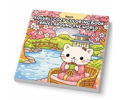Kolurli Cozy Coloring Book Travel Around The World - Cozy Coloring Book - Kleurboek Voor Volwassenen - Cozy Kleurboek - Cozy Coloring - Kleurboeken - Kleurboekjes - Kleurboek - Kleurboek voor volwassenen - Cozy Coloring Boek