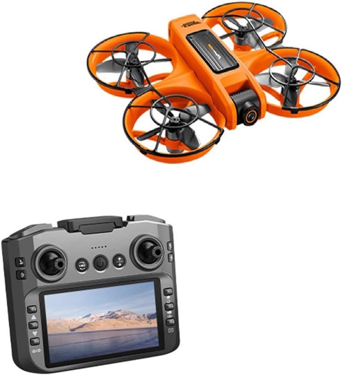 Drone met scherm - RC Quadcopter - Luchtfotografie maken - Ingebouwd 4.5 inch scherm - 4K HD Camera - Zwart