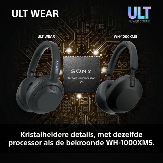 Sony ULT Wear - Draadloze Noise Cancelling koptelefoon met ULT Power Sound - Zwart