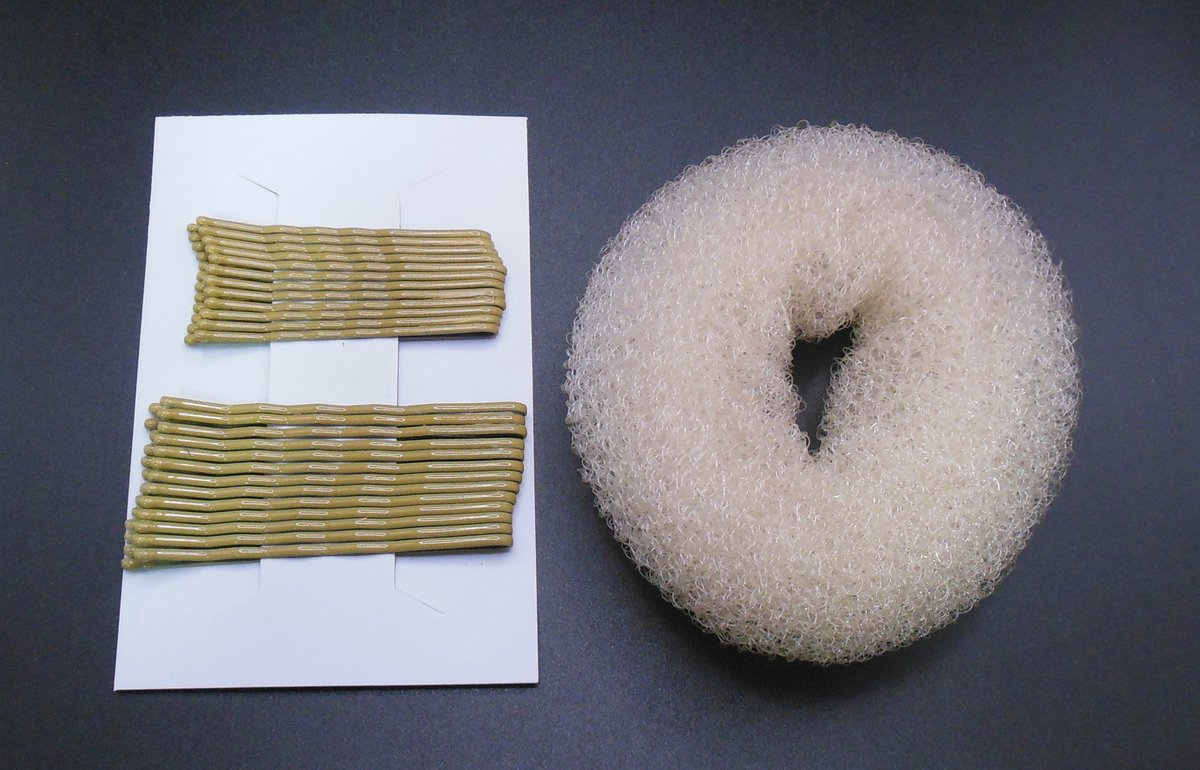 Schuifspelden blond + Haardonut blond set