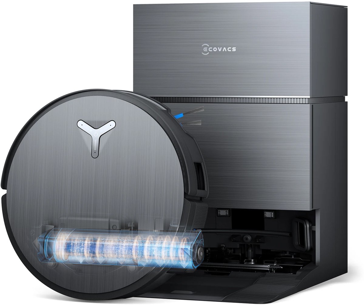 ECOVACS X11 PRO OMNI - Robotstofzuiger en dweil met blaasfunctie - 19500 Pa - Ultrasnelle PowerBoost - OZMO Roller 2.0 - ZeroTangle 3.0