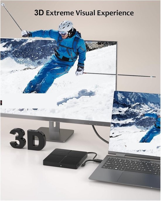 Externe Schijf - Optische Drive - Films Kijken - USB 3.0 Connectie - Compact Formaat - Zwart — afbeelding 5