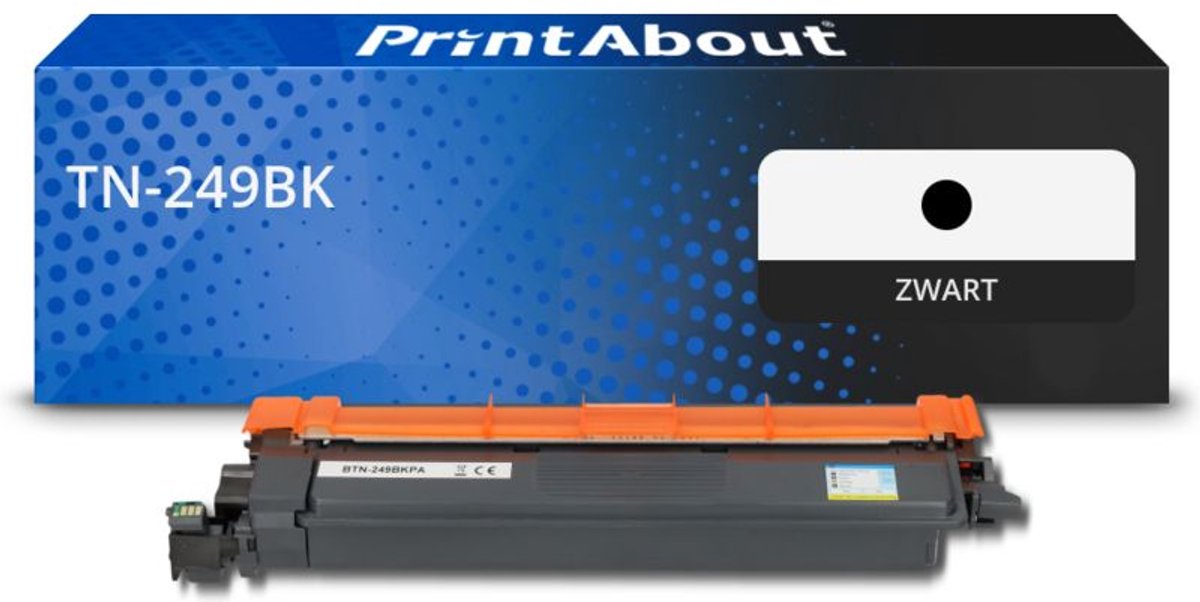PrintAbout huismerk Toner TN-249BK Zwart geschikt voor Brother
