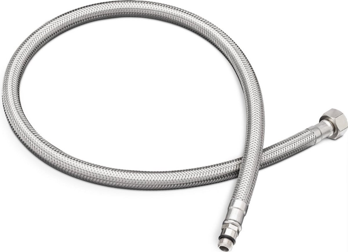 Sanivesk Flexibele Aansluitslang 45 cm – 3/8" Binnendraad (BI) x M10 Buitendraad – RVS Gevlochten Waterslang DN8 – Kraanaansluiting Sanitair