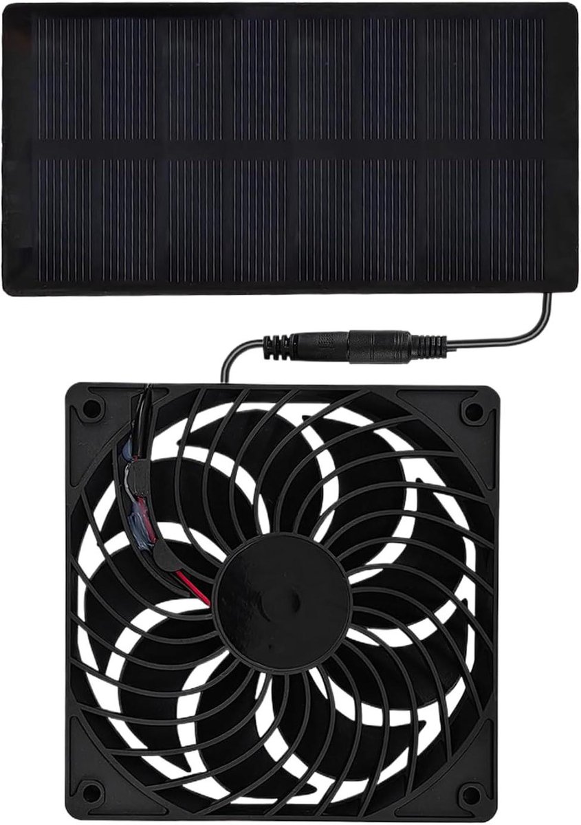 Zonneventilator - Ventilatiesysteem Kippenhok - Lucht Verversen - Bedradingsvrij - 35 x 14 x 35 cm - Uniek